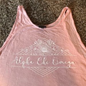 Pink Alpha Chi Omega Tank Top